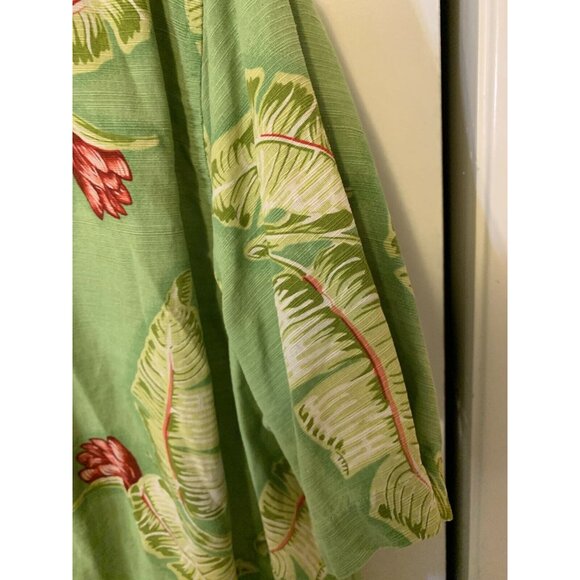 Island Republic Men’s Sz‎ L Green Pineapple Floral Hawaiian - Picture 8 of 9
